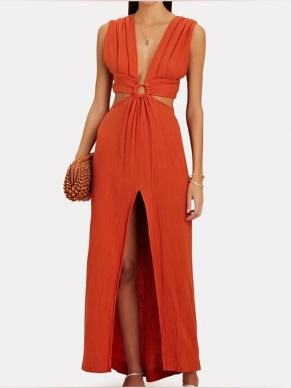 New! Just Bee Queen Sara Cut Out Maxi Multi Way Tie Maxi Dress 🍑 Small